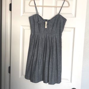 Madewell Chambray Tie-Front Cutout Cami Dress NWT